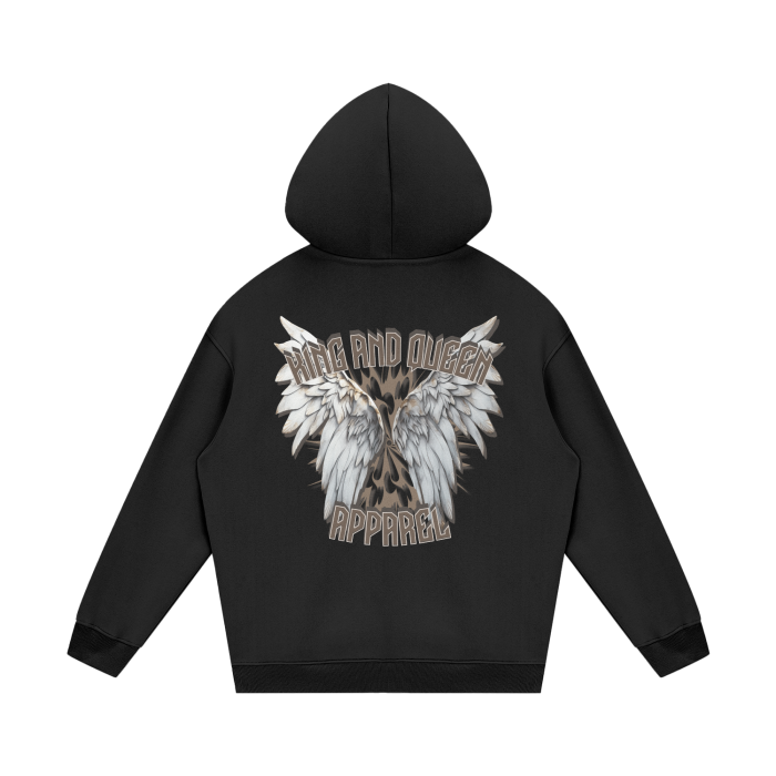 Winged King and Queen Heavyweight Fleece Hoodie